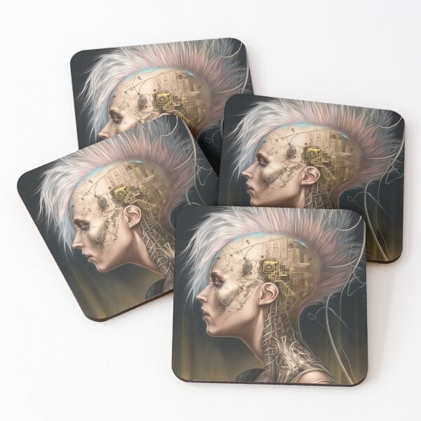 Item preview, Biomechanical Woman - Gold Wires designed and sold by theblueofmyeye.