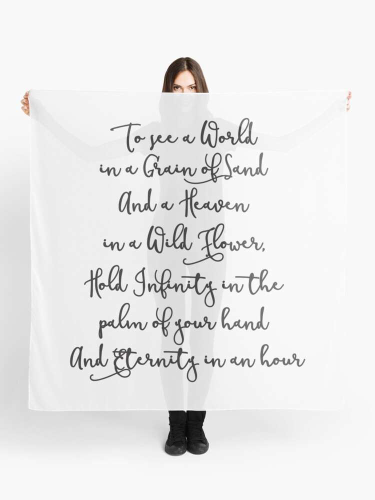 To See The World William Blake Quote Auguries Of Innocence Scarf By In3pired Redbubble