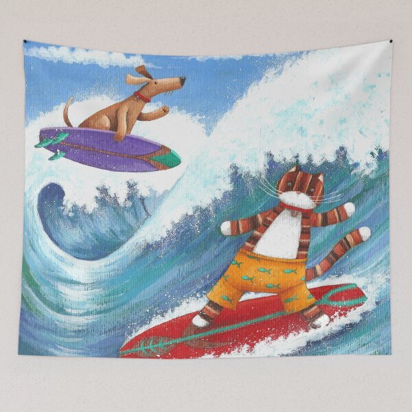 Item preview, Surf Cat and Dog designed and sold by julieright.
