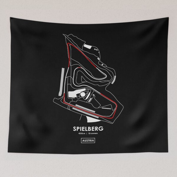 Item preview, SPIELBERG - AUSTRIA TRACK MAP FLAG Classic  designed and sold by mtourjabouv.