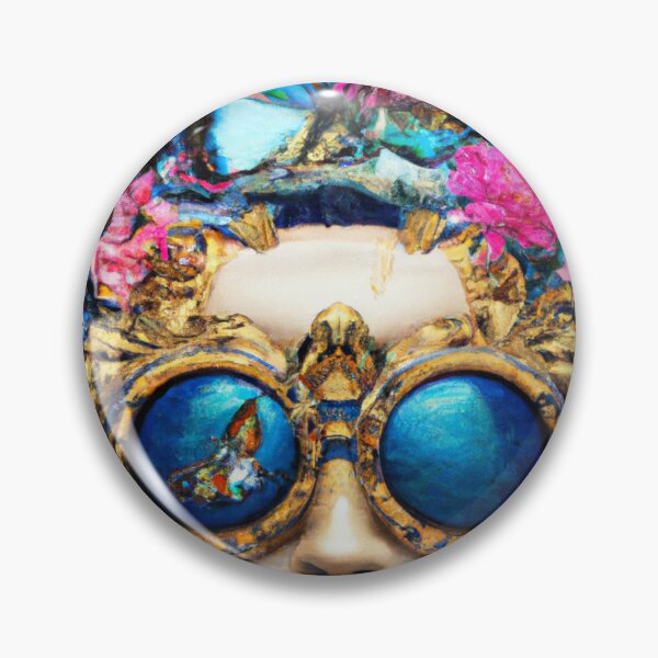 Item preview, Unusual Altered Steampunk Portrait Painting with Goggles ( Steampunk ) designed and sold by RadRococo.