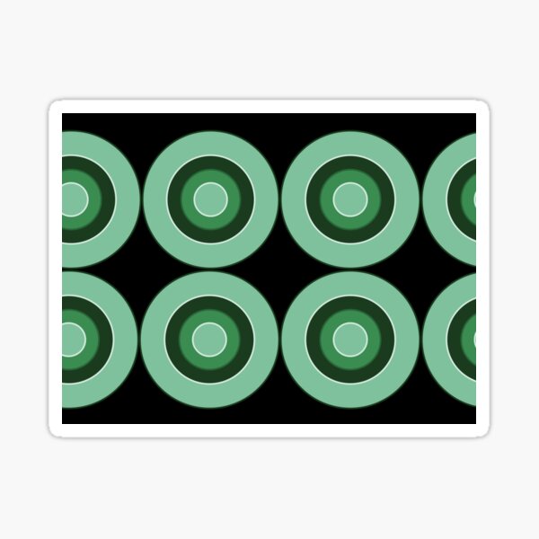 Panton Green Circles Sticker