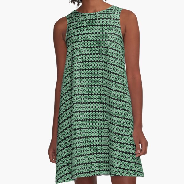Panton Green Circles A-Line Dress
