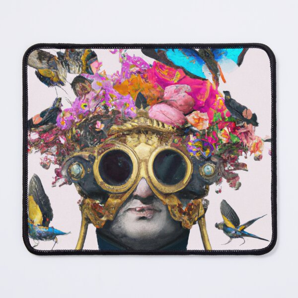 Item preview, Unusual Altered Steampunk Portrait Painting with Goggles ( Steampunk ) designed and sold by RadRococo.