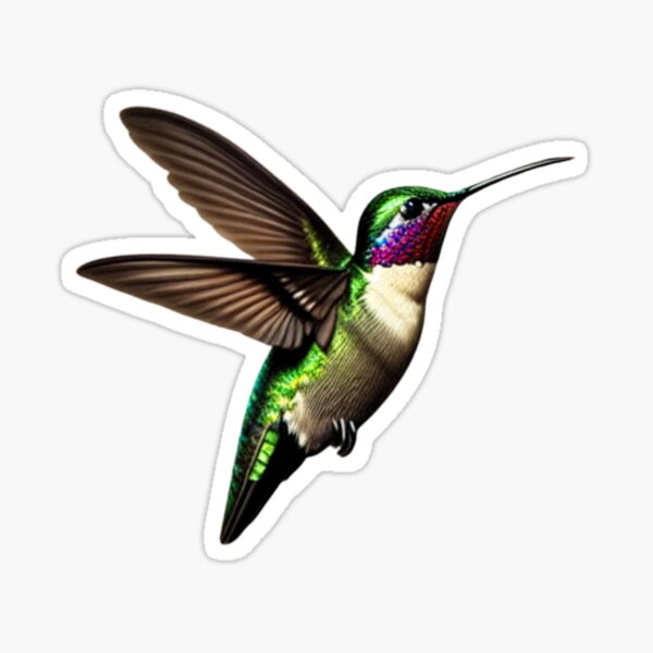Floral Hummingbirds Humming Bird Lover Watcher' Sticker