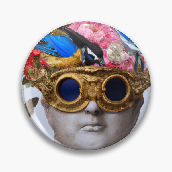 Item preview, Unusual Altered Steampunk Portrait Painting with Goggles ( Steampunk ) designed and sold by RadRococo.