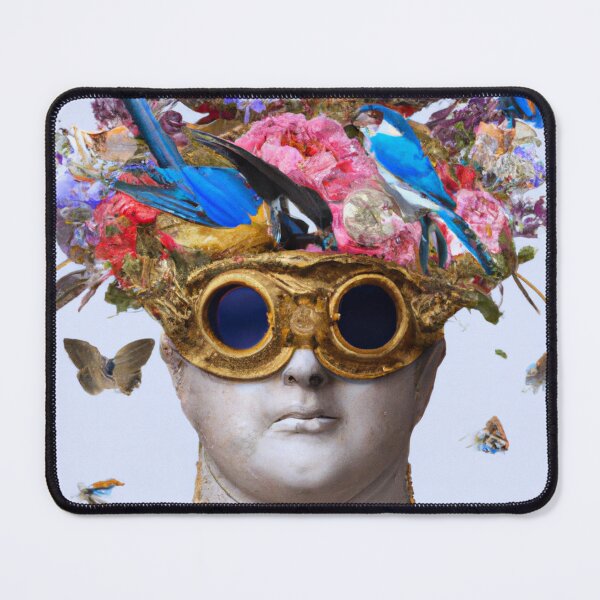 Item preview, Unusual Altered Steampunk Portrait Painting with Goggles ( Steampunk ) designed and sold by RadRococo.