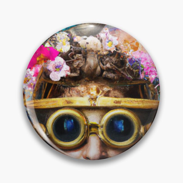 Item preview, Unusual Altered Steampunk Portrait Painting with Goggles ( Steampunk ) designed and sold by RadRococo.