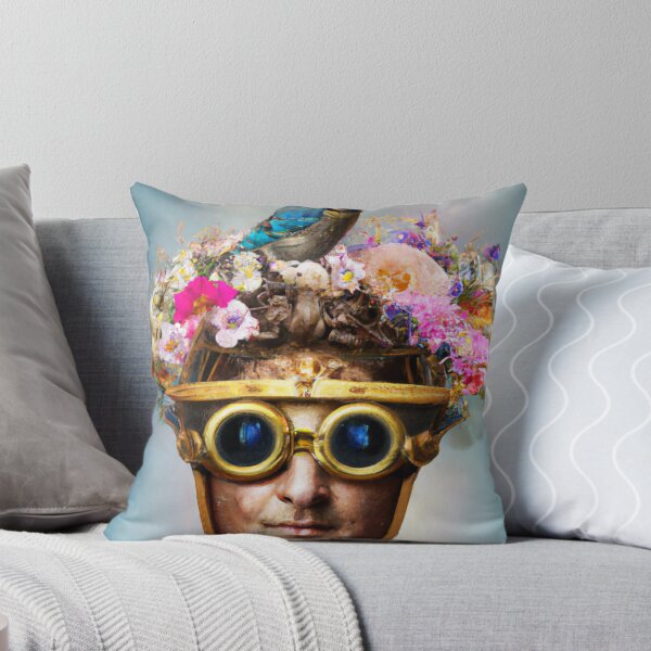 Item preview, Unusual Altered Steampunk Portrait Painting with Goggles ( Steampunk ) designed and sold by RadRococo.