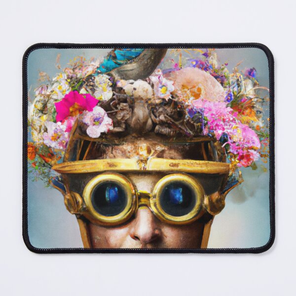 Item preview, Unusual Altered Steampunk Portrait Painting with Goggles ( Steampunk ) designed and sold by RadRococo.