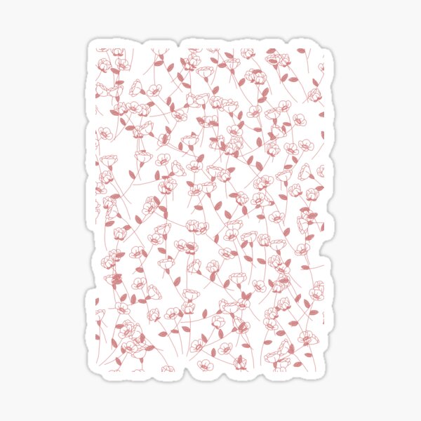 Viney Floral Motif 2 Sticker for Sale by StudioPosies  Floral stickers,  Homemade stickers, Aesthetic stickers