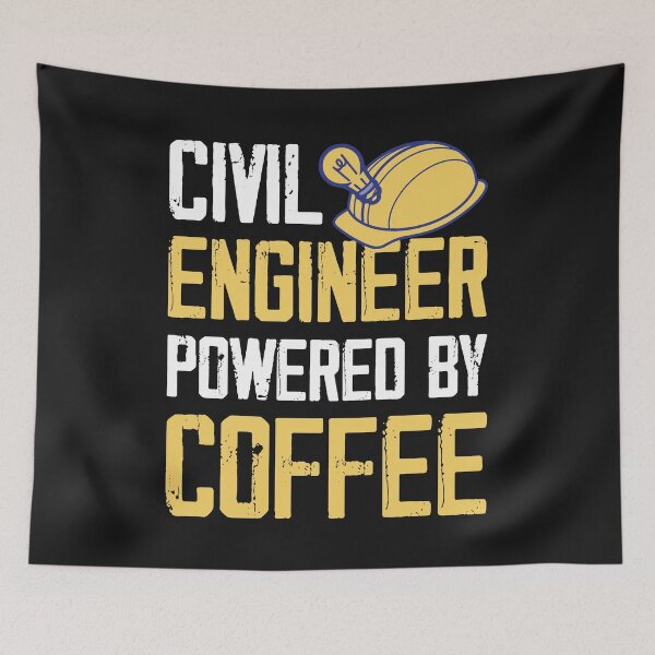 Item preview, Civil Engineer Powere By Coffee designed and sold by mkzmerch.