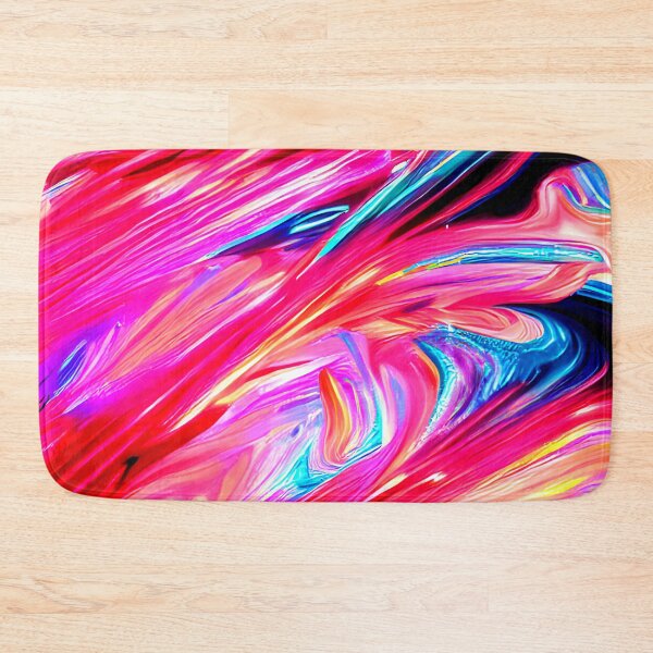 Item preview, thick dense paint pattern knife art - pink blue paint pattern #4 designed and sold by supeart.