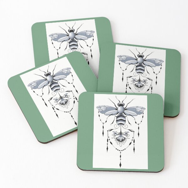 Item preview, Fkj tattoo flash insect  designed and sold by ReganPacocha.