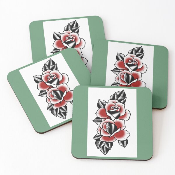 Item preview, Fkj tattoo flash red rose  designed and sold by ReganPacocha.