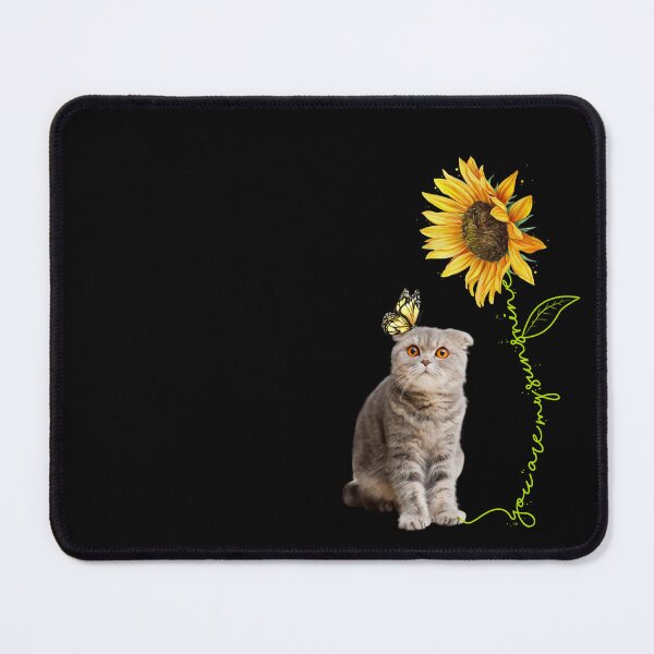 Item preview, You're My Sunshine Sunflower Butterfly Brown Furry Chub Cat designed and sold by Barnissim.