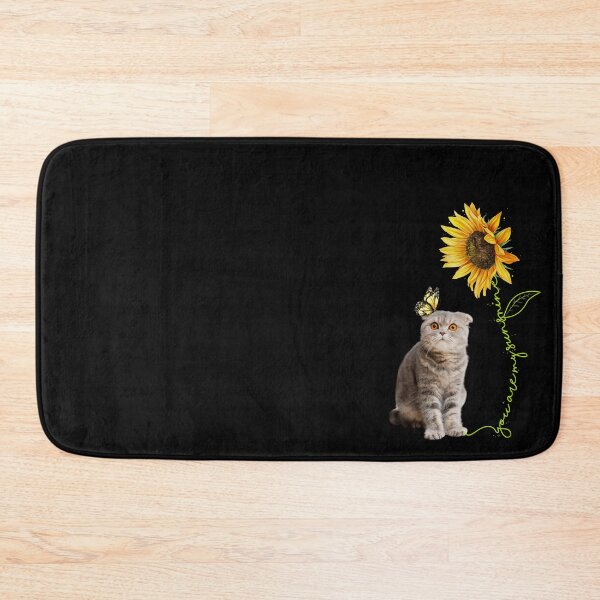 Item preview, You're My Sunshine Sunflower Butterfly Brown Furry Chub Cat designed and sold by Barnissim.