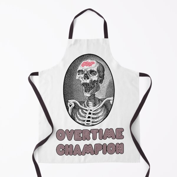Item preview, 'Overtime Champion' Skull Design - Retro Illustration Design for T-shirts, mugs, phone cases and other accessories designed and sold by Ridiculam Toga.