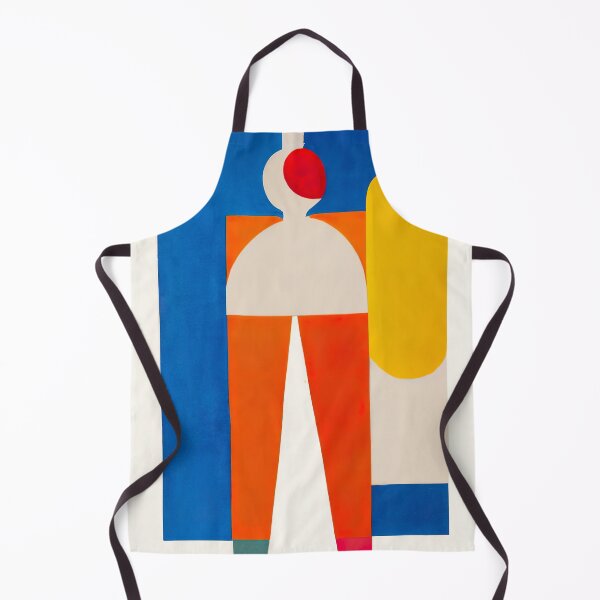 Artikelvorschau, Geometrische Frau - abstrakte Kunst - Rot, Blau und Orange auf Weiß entworfen und verkauft von Inomaly Art.