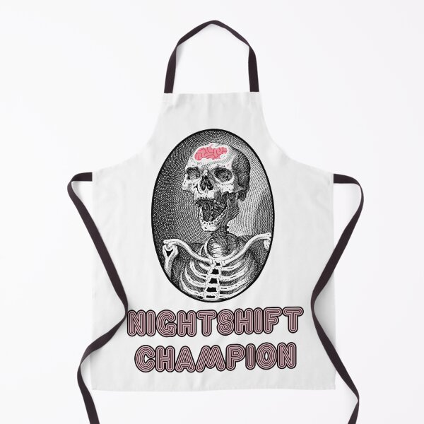 Item preview, 'Nightshift Champion' Skull Design - Retro Illustration Design for T-shirts, mugs, phone cases and other accessories designed and sold by Ridiculam Toga.