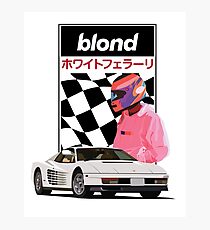 White Ferrari Photographic Print