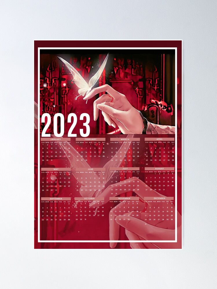 2022 anime calendar  Calender design, Heart overlay, Calendar