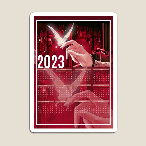 Aesthetic anime calendar 2023 year at a glance  Poster for Sale by  RecStore