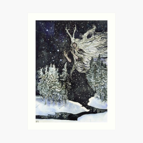 winter witch Art Print