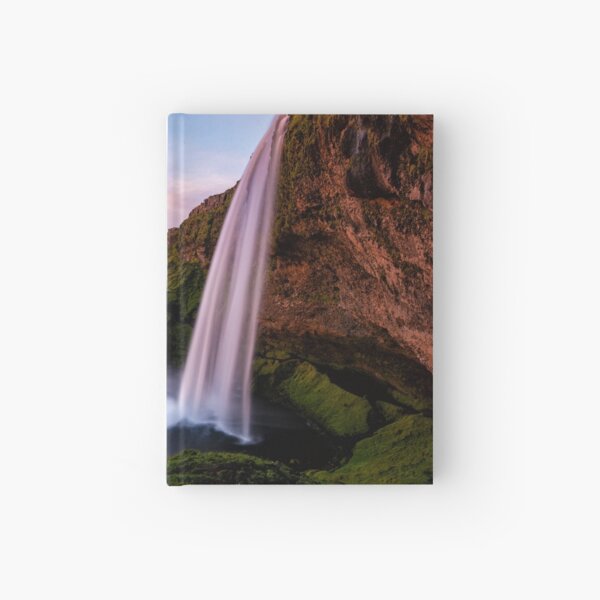 A Sunset at Seljalandsfoss Hardcover Journal