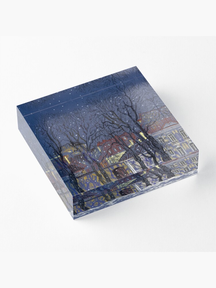 Alternate view of Winter Vilnius Acrylic Block