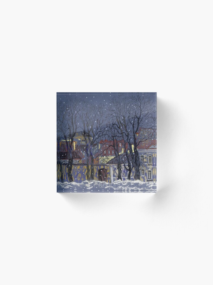 Alternate view of Winter Vilnius Acrylic Block