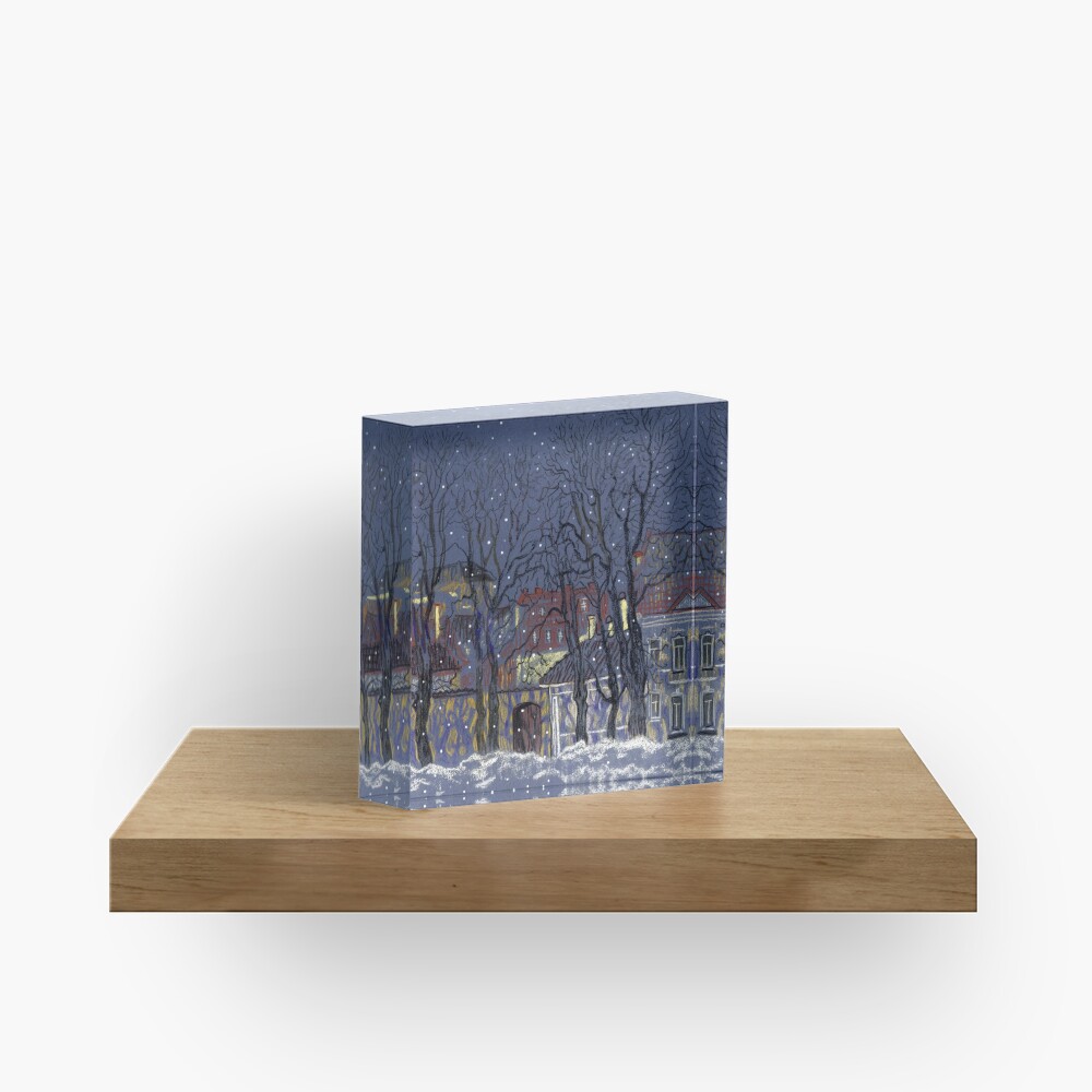 Winter Vilnius Acrylic Block