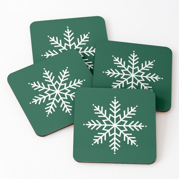 Item preview, Snowflake. Green Christmas designed and sold by Latte Design.
