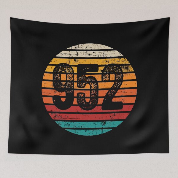 Item preview, Distressed Vintage Sunset 952 Area Code designed and sold by Gold Wings Tees.