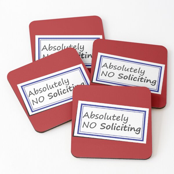 Item preview, No Soliciting Sticker No 1 designed and sold by Fun Funky Designs.
