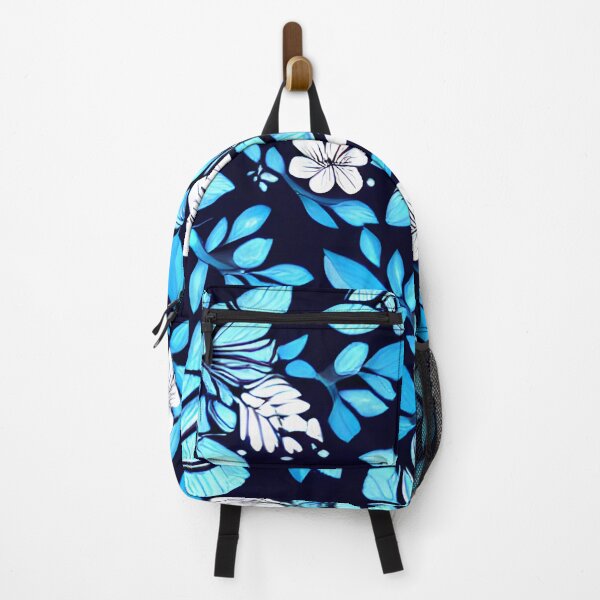 Item preview, floral white flower blue leaf patter #4 designed and sold by supeart.
