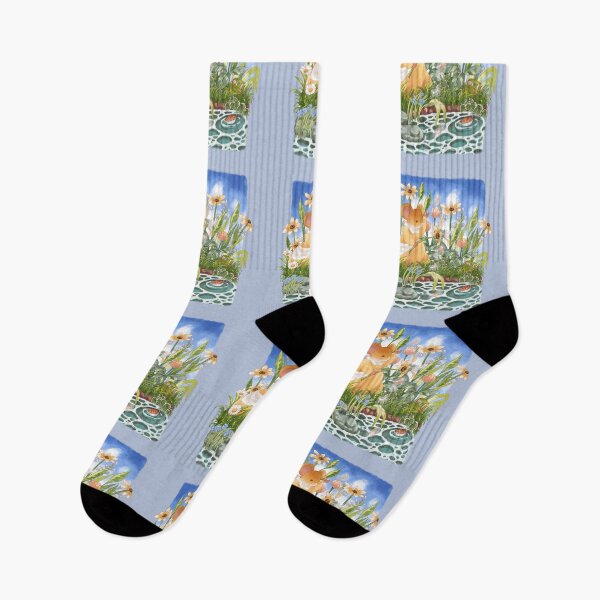 Item preview, Vintage Cottagecore Maiden Tossing Flowers into River - Charming Children's Storybook Art designed and sold by Jieul.