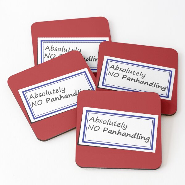 Item preview, No Panhandling Sticker No 1 designed and sold by Fun Funky Designs.