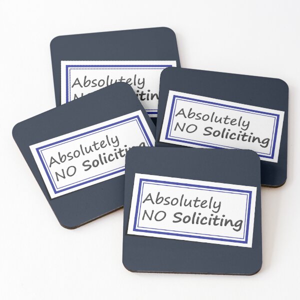 Item preview, No Soliciting Sticker No 2 designed and sold by Fun Funky Designs.