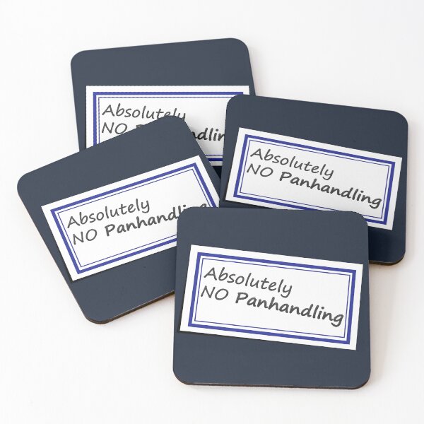 Item preview, No Panhandling Sticker No 2 designed and sold by Fun Funky Designs.