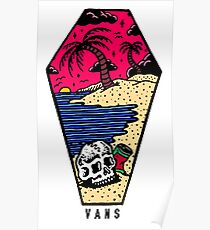Vans Beach Sunset Poster