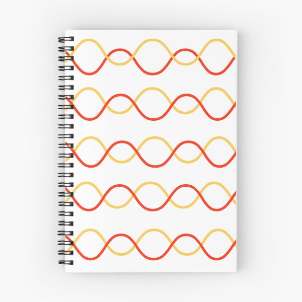 Item preview, Wavelengths, red, yellow on white designed and sold by phylliswalter.