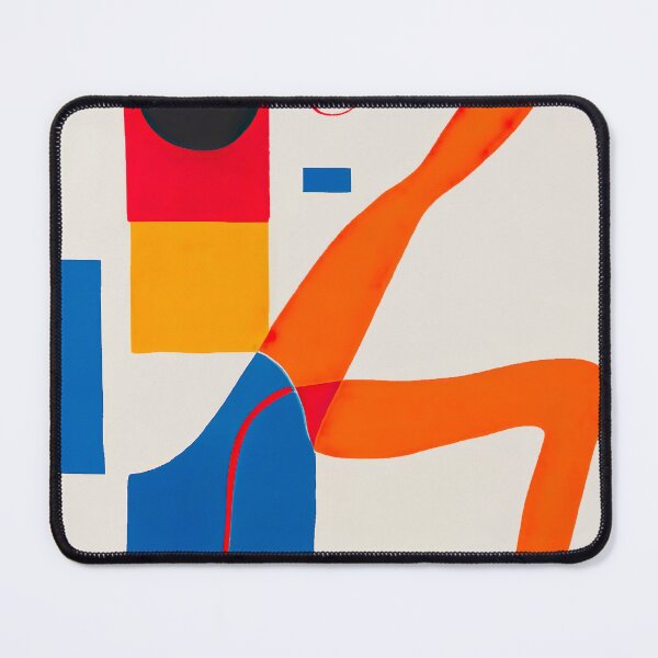 Item preview, Legs in the Air - Geometric Abstract Art - Red, Blue and Orange on Off White designed and sold by Inomaly Art.