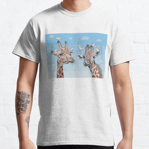 Quirky Giraffes and Whacky Birds Classic T-Shirt