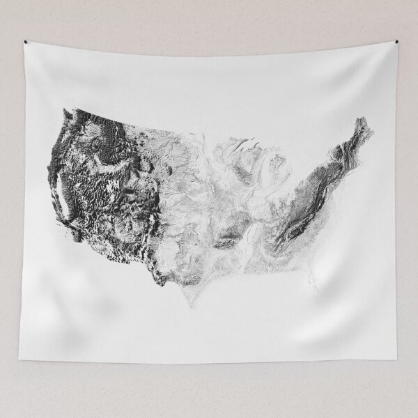 Item preview, United States mapped by sunset shadows designed and sold by EarthArtAus.