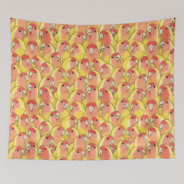 Item preview, Lutino Peach Face Lovebird designed and sold by MaratusFunk.