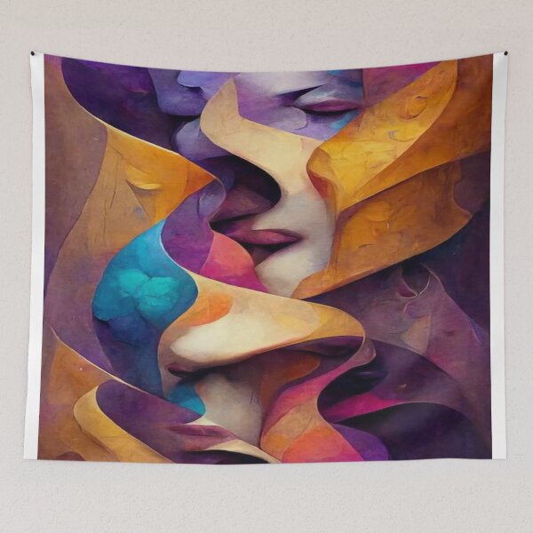 Item preview, Digital Abstract Shaped Woman's Eyes and Lips designed and sold by NengShop.