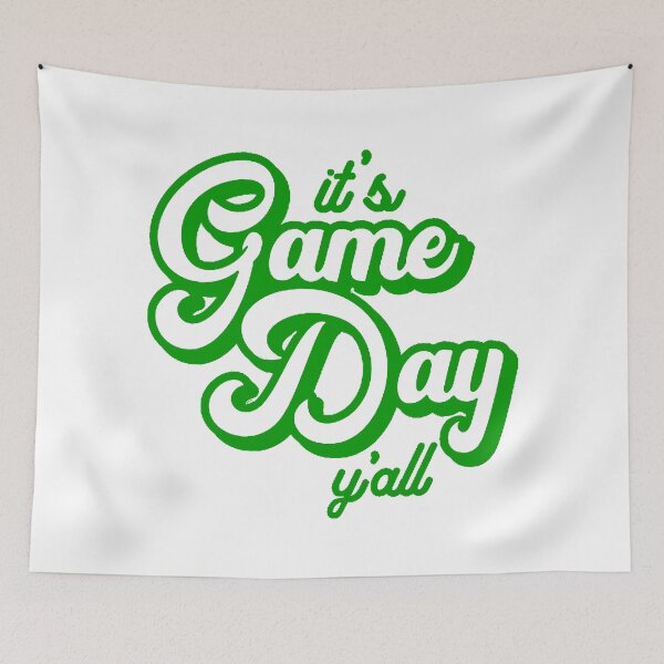 Item preview, Green and White it's Game Day y'all designed and sold by Summer-Winter.