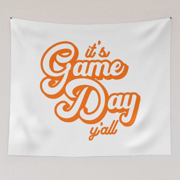 Item preview, Orange and White it's Game Day y'all designed and sold by Summer-Winter.