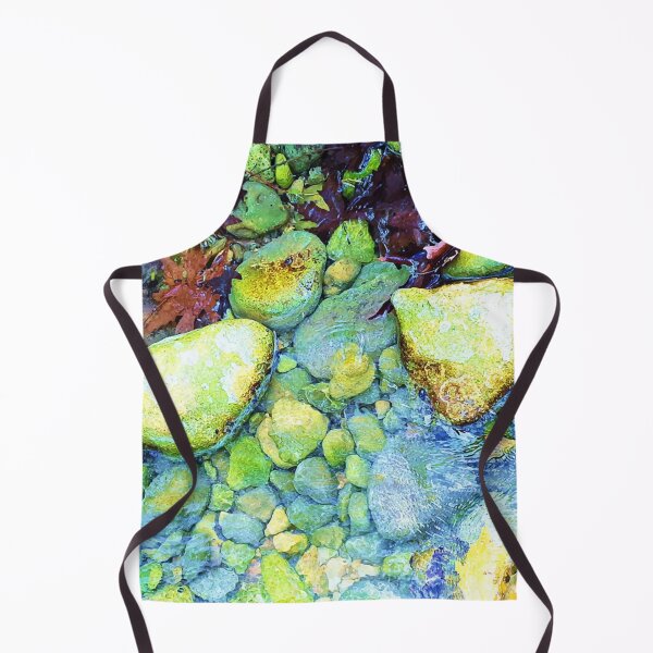 Item preview, Wet pebbles and leaves, river, water, nature, rain, winter, xmas, fall, leaves, tropical, summer, holidays, art, exotic designed and sold by PrintedDreams.